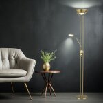Projecteur de plafond � led �clairage de chambre � coucher lampadaire en laiton lampe de spot de lecture ...