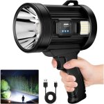 Projecteur rechargeable, 100000 lumens led projecteur à main grande lampe de poche projecteur solaire ... Projecteur rechargeable, 100000 lumens led projecteur à main grande lampe de poche projecteur solaire ...
