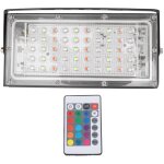 Projecteur rvb 180 degr�s r�glable ip66 �tanche ac 220v 50w projecteur color� ext�rieur avec t�l�commande ...