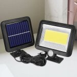 Projecteur solaire avec 100 led, lampes solaires xvz avec d�tecteur de mouvement, ip65 �tanche, applique ...