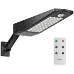 Projecteur solaire 48 led �tanche ip65 avec support r�glable et t�l�commande, �clairage solaire d'ext�rieur ...