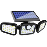 Projecteur solaire ext�rieur 6000mah avec d�tecteur de mouvement, 128 leds, ip65 ? s�curit� pour jardin, ...
