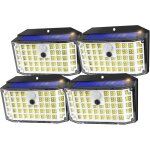 Projecteur solaire d'ext�rieur avec d�tecteur de mouvement, 176 led, 4 unit�s, ip65, capteur 270�, 3 ...
