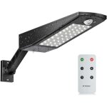 Projecteur solaire ext�rieur �tanche ip65 48 led avec support r�glable et t�l�commande, d�tecteur de ...