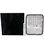 Projecteur solaire led d'extrieur gloca 50 w avec panneau solaire et tlcommande