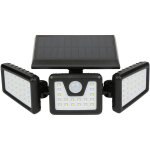 Projecteur solaire murale lampe solaire exterieur avec 3 t�tes 70 led d�tecteur de mouvement