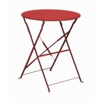 Proloisirs - guéridon cuba rond - 60 cm de diamètre - rouge Proloisirs - guéridon cuba rond - 60 cm de diamètre - rouge