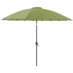 Proloisirs - parasol terrasse en fibre de verre pagode 300 cm olive