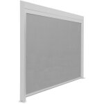 Proloisirs rideau bioclim 4m pour pergola adoss�e - aluminium �poxy blanc - tpep perle