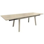 Proloisirs table de repas extensible en aluminium et c�ramique ? agra 150 / 200 / 250 x 90 ? allonges ...