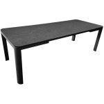 Proloisirs table de repas extensible en aluminium et c�ramique ? alma 140 / 180 x 70 ? allonge automatique ...