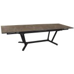 Proloisirs table de repas extensible en aluminium et c�ramique kedra ? vita 180 / 230 / 280 x 100 ? allonges ...