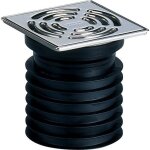 Pronto bonde d'�coulement a enficher dn 100 vertical avec grille en inox 115 x 115 mm