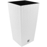Prosperplast - rato 26, 6l pot avec insert 26, 5 x 26, 5 x 50 cm blanc - blanc