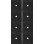 Protecteur de plaque de cuisson r�utilisable, tapis de nettoyage pour gazini�re noir - lot de 8 pi�ces ...