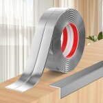 Protection d'angle argent�e, 4 cm x 1 m, 1 rouleau, protection d'angle int�rieure et ext�rieure auto ...
