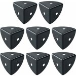 Protection coin de table 8 pcs meuble d'angle corniere aluminium noir convient pour protection des meubles, ...