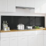 Protection de cuisine 2 pcs - dosseret de cuisine - fond de hotte - cr�dence de cuisine noir 100 x 50 ...