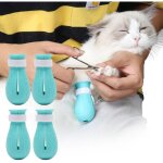 Protection pour pattes chat couvre - pieds r�glables, chaussons anti - rayures pour chat avec autocollant ...