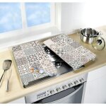Protection de plaques cuisson 'carreaux de ciment' wenko lot de 2, couvre plaque universel, résistant ... Protection de plaques cuisson 'carreaux de ciment' wenko lot de 2, couvre plaque universel, résistant ...