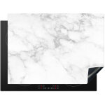 Protection plaque induction marbre - gris - blanc - marbre textur� couvre plaque de cuisson 71x52 cm