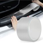 Protection de seuil de porti�re de voiture en fibre de carbone 5d film de protection autocollant pour ...
