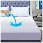 Prot�ge - matelas 200x200 cm imperm�able ? al�se en bambou hypoallerg�nique ? anti - acariens et antibact�rien ...