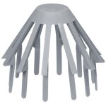 Protektor - collecteur de feuilles inefa en pvc - u gris protection de gouttire, protection de gouttires, ...