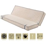Matelas très ferme pour clic clac 130x190 x 20 cm - dim assise 60 cm - 5 zones de confort - ame rembourrage ... Matelas très ferme pour clic clac 130x190 x 20 cm - dim assise 60 cm - 5 zones de confort - ame rembourrage ...
