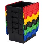 Provost - bac navette gerbable et embo�table en polypropyl�ne noir - 60 x 40 x 40 cm