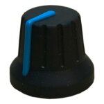 49009 - bl 49009 - bl tte de bouton rotatif avec pointeur noir, bleu ( x h) 18. 8 mm x 15. 24 mm 1 ...