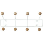 Pt living - pat�re 8 crochets en bois saturnus blanc et bois clair