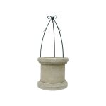 Anaparra - puit deau dcoratif pour le jardin en pierre reconstitue 70x70x169cm.