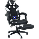 Puluomis - chaise gamer chaises de bureau � haut dossier avec repose - pieds et support lombaire et massage ...