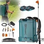Pulv�risateur � dos - 20l, 100pis, baguette t�lescopique et 5 buses pour arrosage de jardin et de pelouse, ...