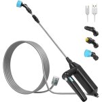 Pulv�risateur �lectrique 7, 4 v lablanc avec lance t�lescopique et 3 buses pour jardin et toiture