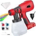 Pulvrisateur de peinture lectrique sans fil, compatible avec les batteries dewalt 18 v - 20 v, 4 buses, ...