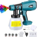 Pulvrisateur de peinture sans fil compatible avec batterie au lithium 18 v makita pour cltures, terrasses, ...