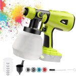 Pulv�risateur de peinture sans fil compatible avec la batterie ryobi 18v, pistolet de pulv�risation de ...