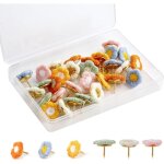 Punaises fleur, 30pcs, punaises de fleurs punaises d�coratives punaises murale punaises color�es pour ...