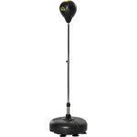 Punching ball sur pied - homcom - rglable en hauteur 133 - 151 cm - avec 2 gants - base lest avec 6 ...