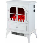 Purline - cheminée électrique au sol 2000w style rétro en acier laqué blanc Purline - cheminée électrique au sol 2000w style rétro en acier laqué blanc