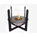 Purline - chemine de table  l'thanol avec cylindre en verre