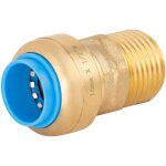 Tout push - quick plomberie raccord droit male 15 x 21 mm diam. 16 mm laiton