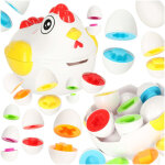 Puzzle blocs ?ufs formes montessori poule