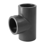 T� pvc pression piscine 90� diam�tre 63 mm, 16 bars