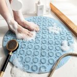 Vurahome - pvc tapis de bain massage rond, tapis douche antid�rapant, tapis de salle de bain antibact�rien, ...