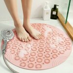 Pvc tapis de bain de massage rond tapis douche antidrapant tapis de salle de bain antibactrien tapis ...