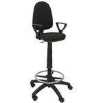 Crespo t04cp tabouret piqueras et ergonomique � hauteur r�glable repose - pieds et couronne noir
