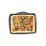 Asimetria plat pizza rect metal 37x34cm - pyrex